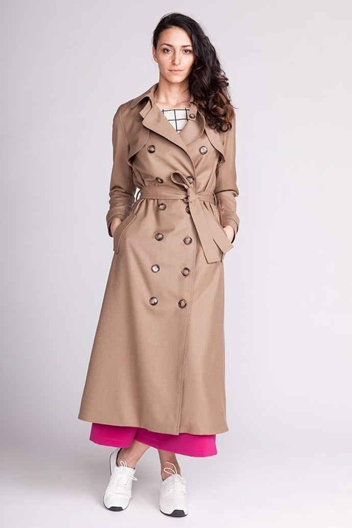 Isla Trench Coat  – symønster til frakke (str. 32–56) | Named