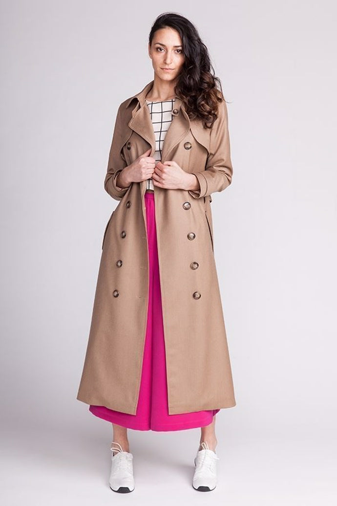 Isla Trench Coat  – symønster til frakke (str. 32–56) | Named