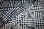 'Karo Blu Jacquard' Bomuld