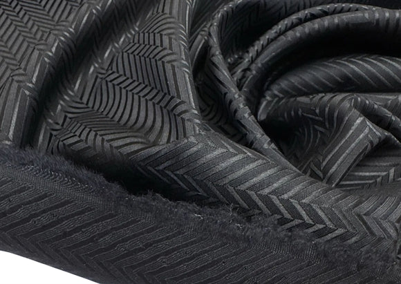 'Nero Jacquard' Uld - Silke