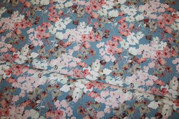 'Nordic Bloom' Bomuld Jersey