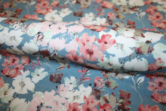 'Nordic Bloom' Bomuld Jersey