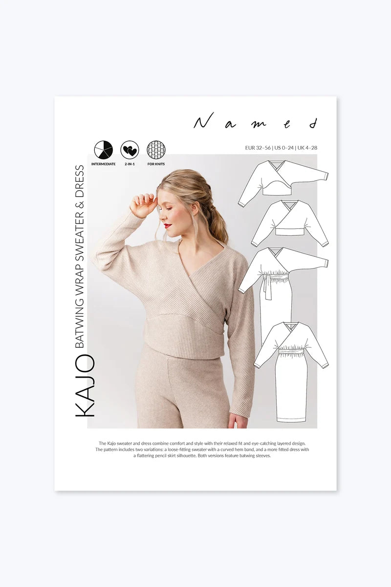 Kajo wrap bluse og kjole (str. 32-56) | Named