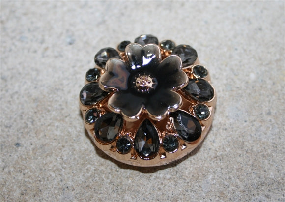 'Clover Black' 38 mm. knap
