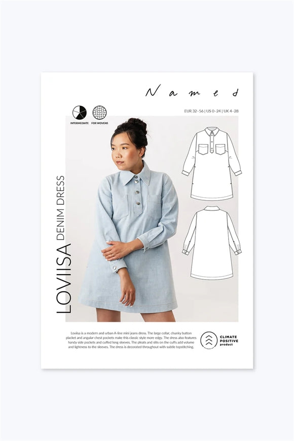 'Loviisa' denim kjole symønster