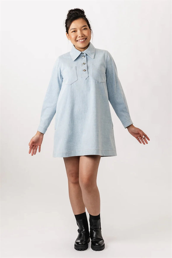 'Loviisa' denim kjole symønster