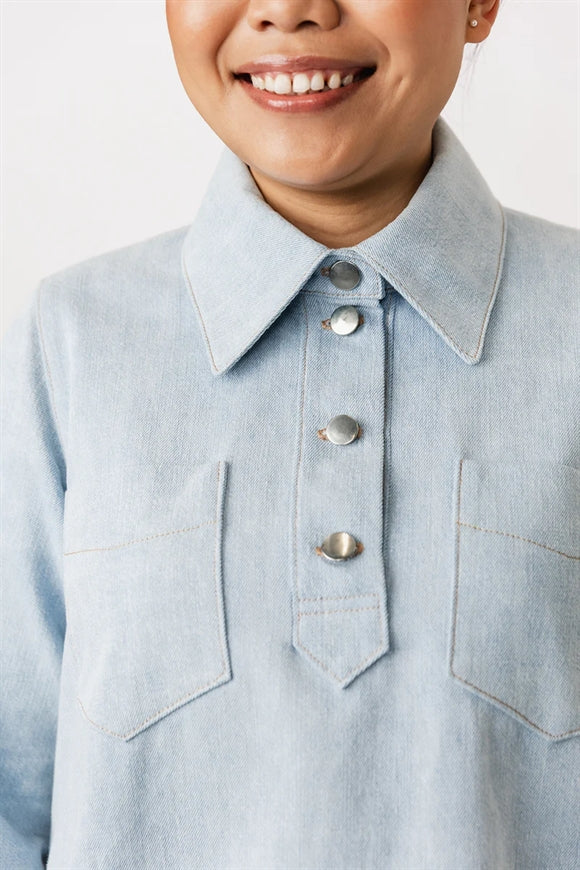Loviisa denim kjole symønster (str. 32-56) | Named