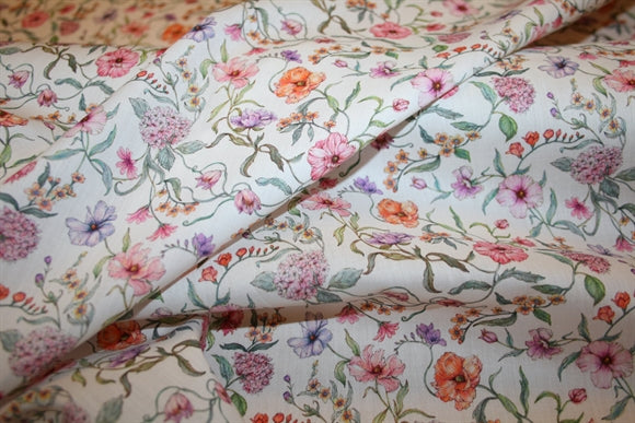 'Battersea Blooms' Liberty Bomuld
