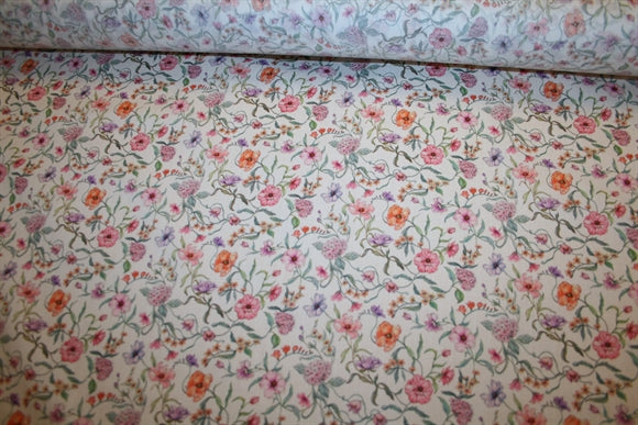 'Battersea Blooms' Liberty Bomuld