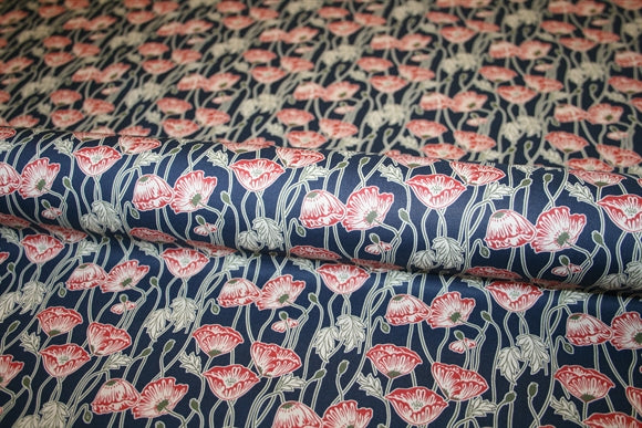 'Erito Poppy' Liberty Bomuld