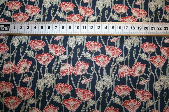 'Erito Poppy' Liberty Bomuld