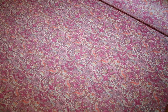 'Strawberry Thief Spring' Liberty Bomuld