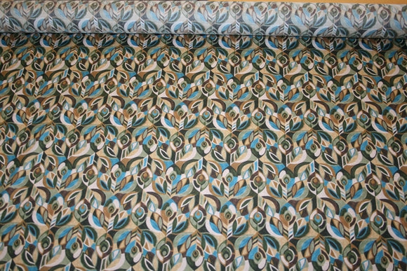 'Jewelled Peacock AW25' Liberty Bomuld