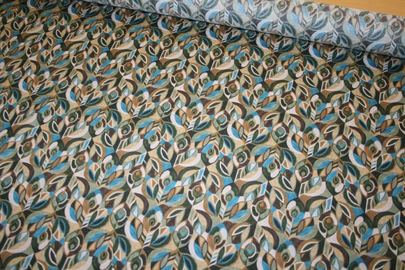 'Jewelled Peacock AW25' Liberty Bomuld