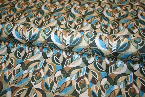 'Jewelled Peacock AW25' Liberty Bomuld