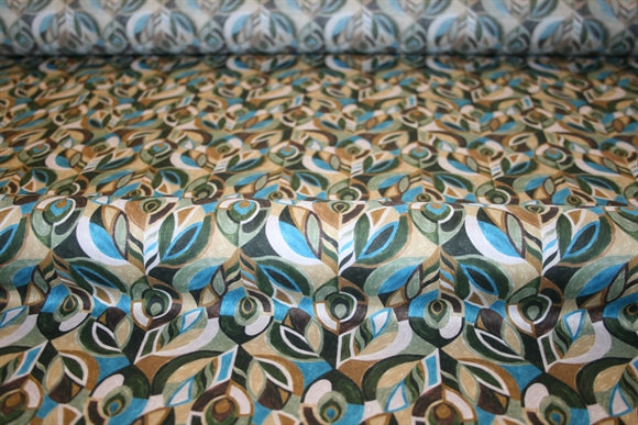 'Jewelled Peacock AW25' Liberty Bomuld