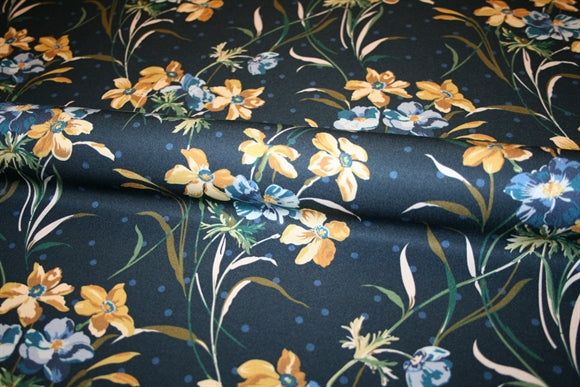 'Poppy and Daffodil' Liberty Viskose