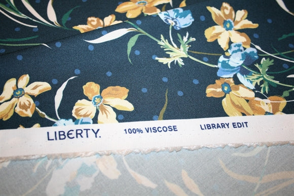 'Poppy and Daffodil' Liberty Viskose