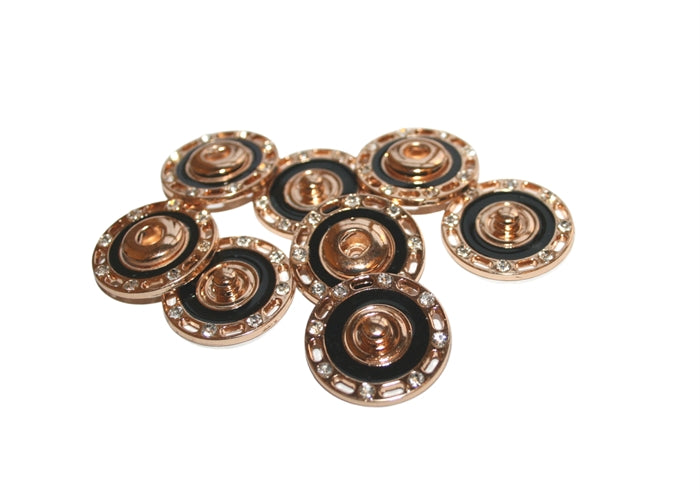 Tryklås Rhinestone 24 mm. (s)