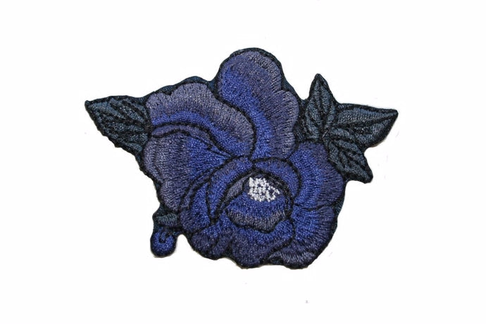 Blomsterapplikation (blå)