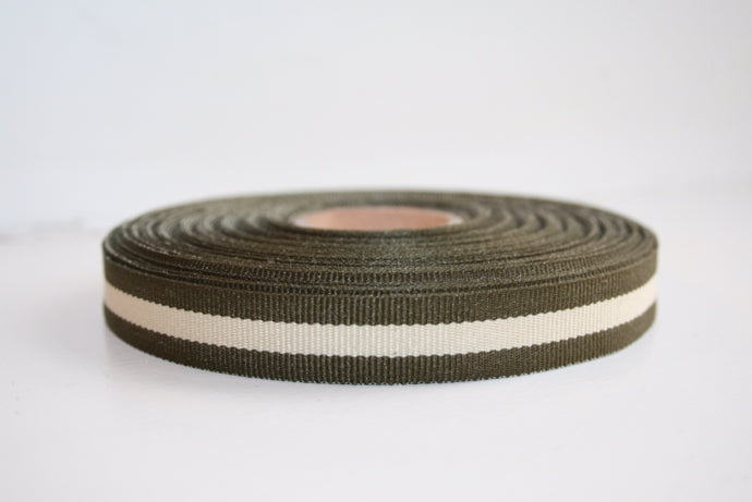 Stribet grosgrain (mos)
