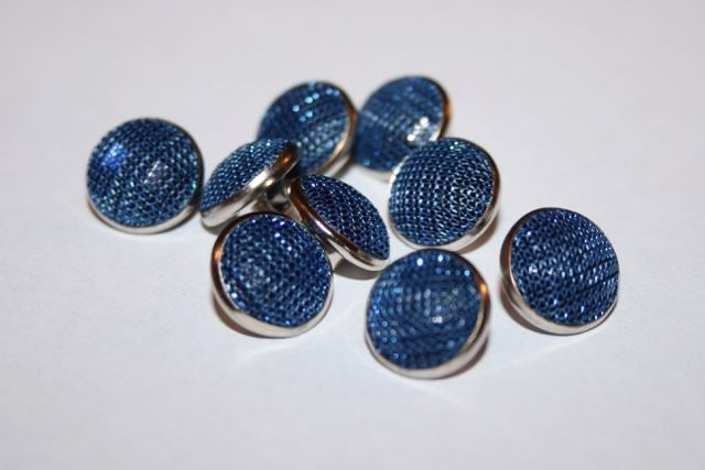 11 mm. øjeknap blå