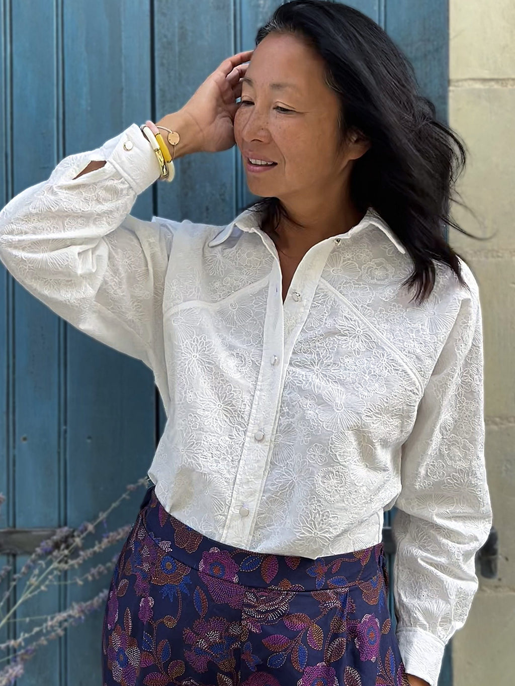 Stella - broderie anglaise i 100% bomuld