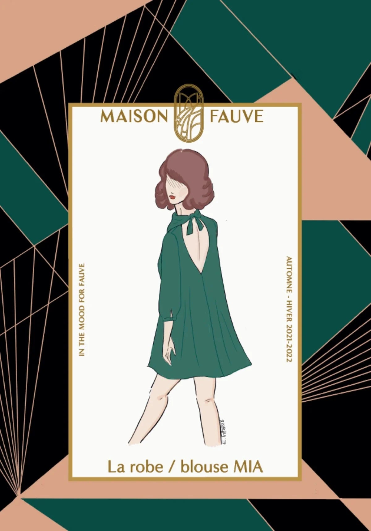 Mia - symønster til kjole og bluse (str. 34-52) | Maison Fauve