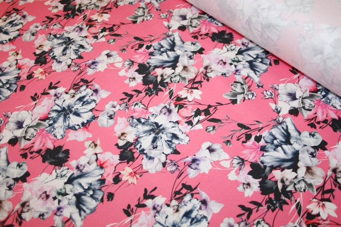 'Fiori Pink' Bomuld