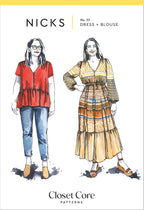 'Nicks' kjole og bluse symønster