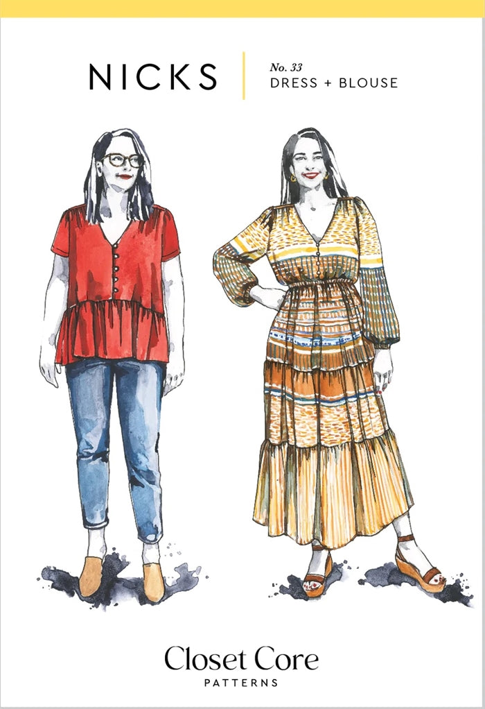 'Nicks' kjole og bluse symønster