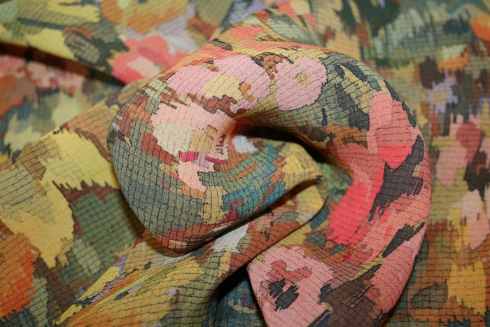 'Digital Flowers' Viscose