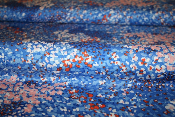 'Blue Confetti' Viscose