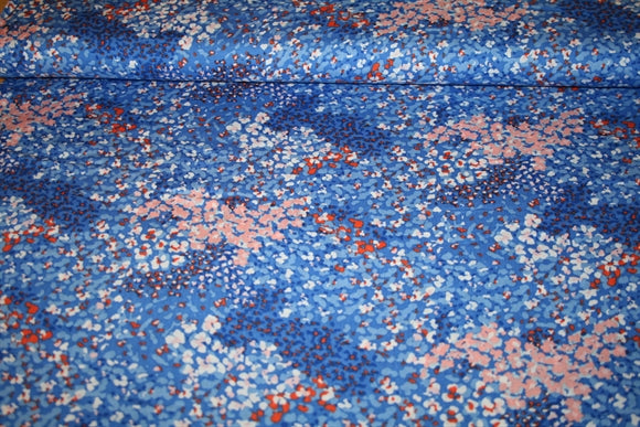'Blue Confetti' Viscose