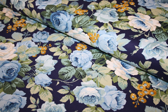 Sanderson 'Chelsea Indigo' Bomuld