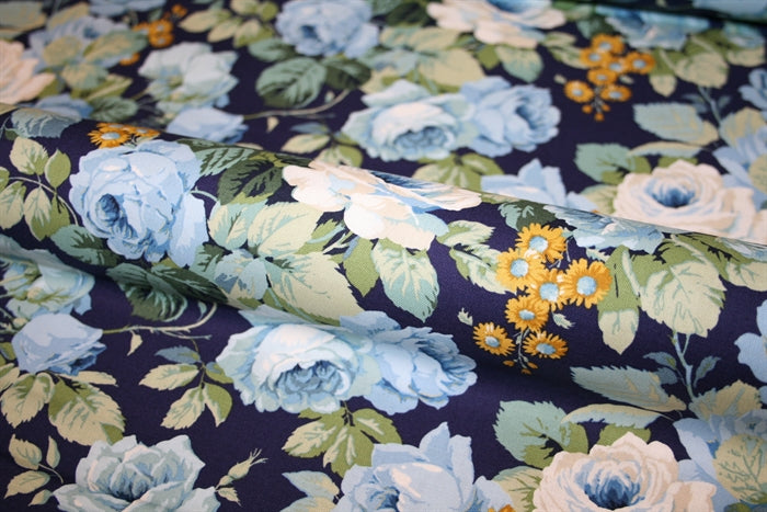 Sanderson 'Chelsea Indigo' Bomuld