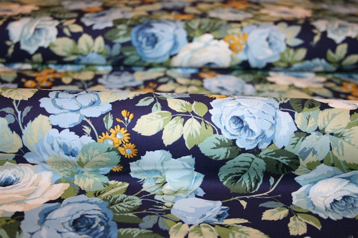 Sanderson 'Chelsea Indigo' Bomuld