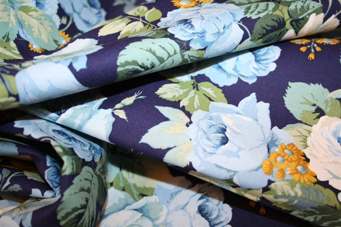 Sanderson 'Chelsea Indigo' Bomuld