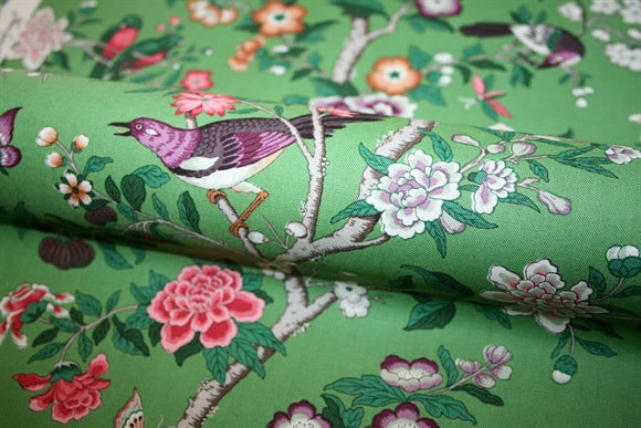 Sanderson 'Chinoiserie Hall' Bomuld