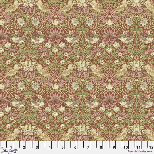 William Morris 'Mini Strawberry Thief Brick' Bomuld