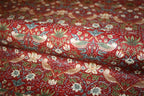 William Morris'Mini Strawberry Thief Red' Bomuld