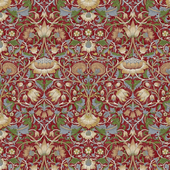 William Morris 'Lodden Crimson' Bomuld