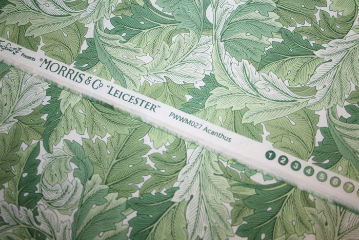 William Morris 'Acanthus Green' Bomuld