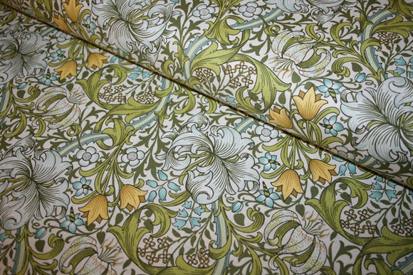 William Morris 'Golden Lily Sunshine' Bomuld