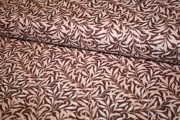 William Morris 'Willow Boughs Chocolate' Bomuld