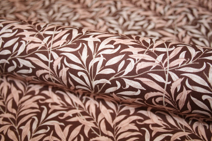 William Morris 'Willow Boughs Chocolate' Bomuld