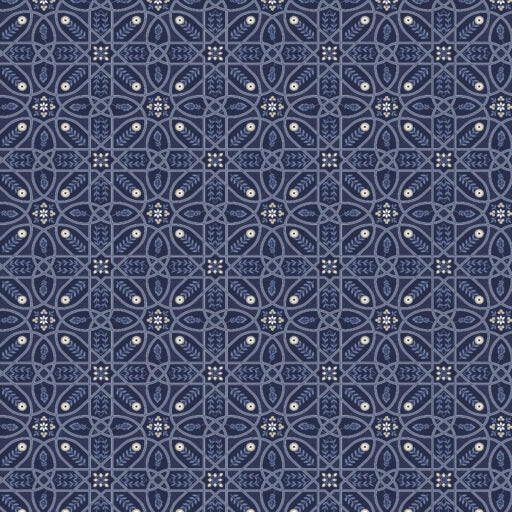 William Morris 'Brophy Trellis Blue' Bomuld