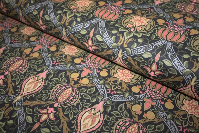 William Morris 'Granada Charcoal' Bomuld
