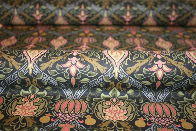 William Morris 'Granada Charcoal' Bomuld
