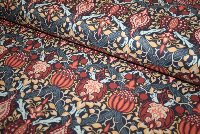 William Morris 'Granada Indigo' Bomuld